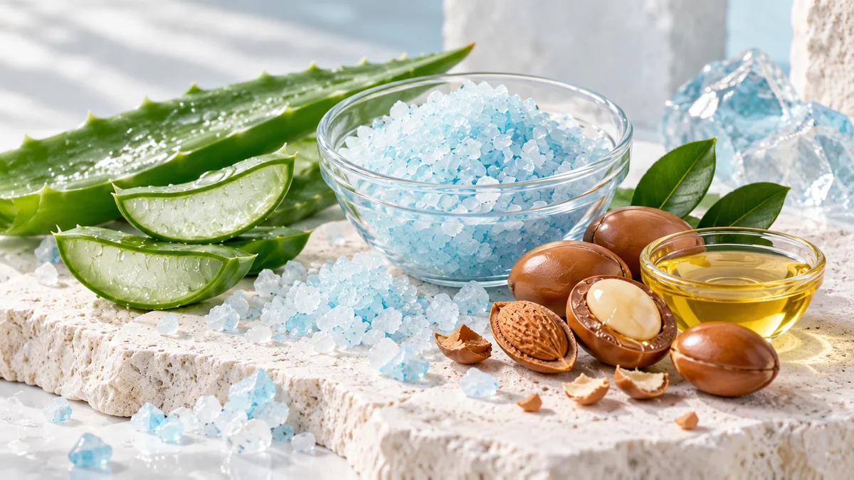 Blue Crystal Body Scrub — อโลเวร่า และน้ำมันอาร์แกน