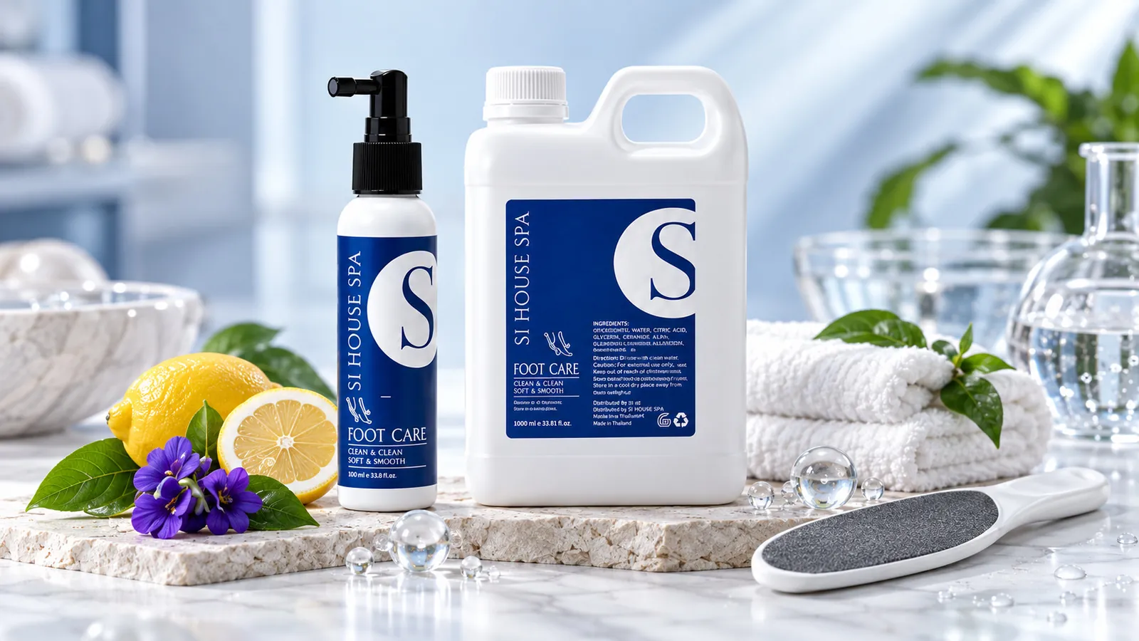 Foot Care สเปรย์น้ำยาขัดส้นเท้า 100 ml / 1,000 ml