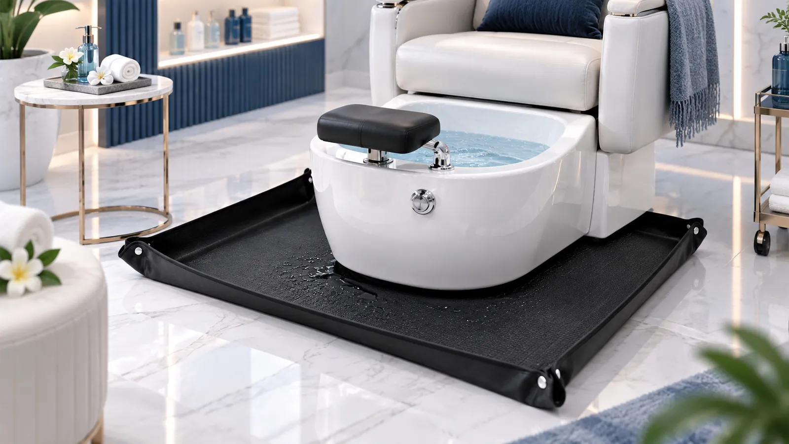 Foot Spa Protection Mat แผ่นรองสปาเท้ากันน้ำ แบบพับได้