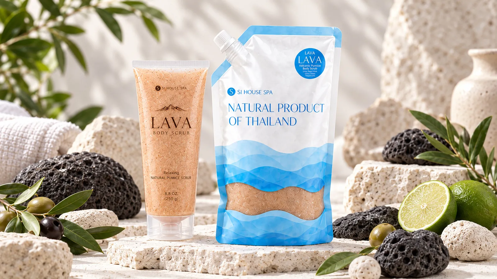 Lava Body Scrub สครับหินภูเขาไฟขัดผิวกาย 250 g / 1,000 g