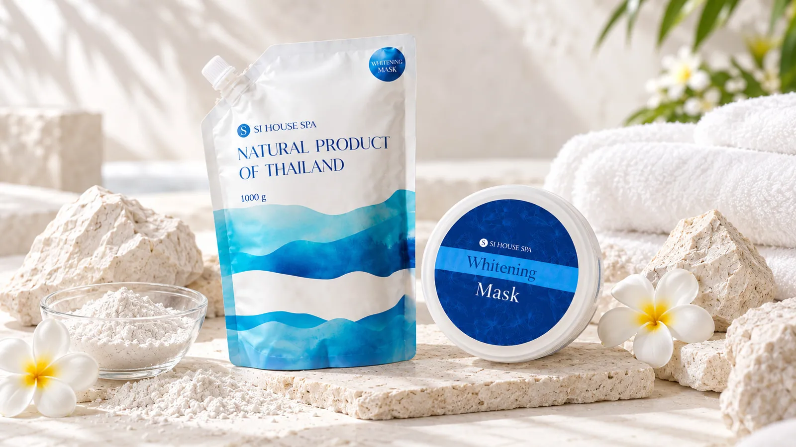 Whitening Mask มาส์กโคลนขาวพอกผิวกาย 500 g / 1,000 g
